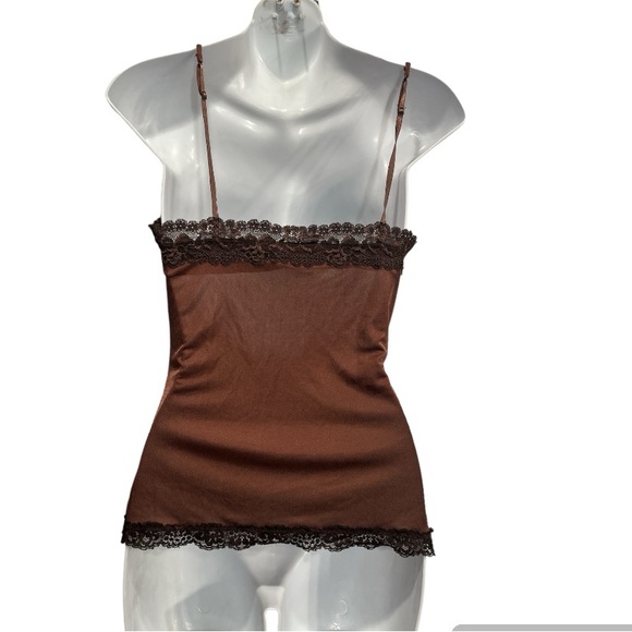 The Limited Brown cami with lace trim. Size small - Picture 2 of 10